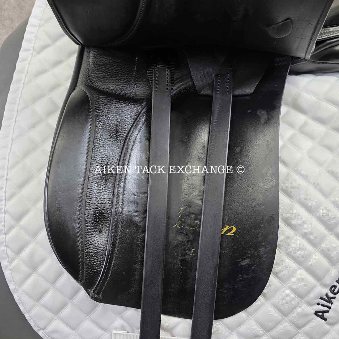 1994 Kieffer Aachen Dressage Saddle, 17" Seat, Medium Tree, Wool Flocked Panels