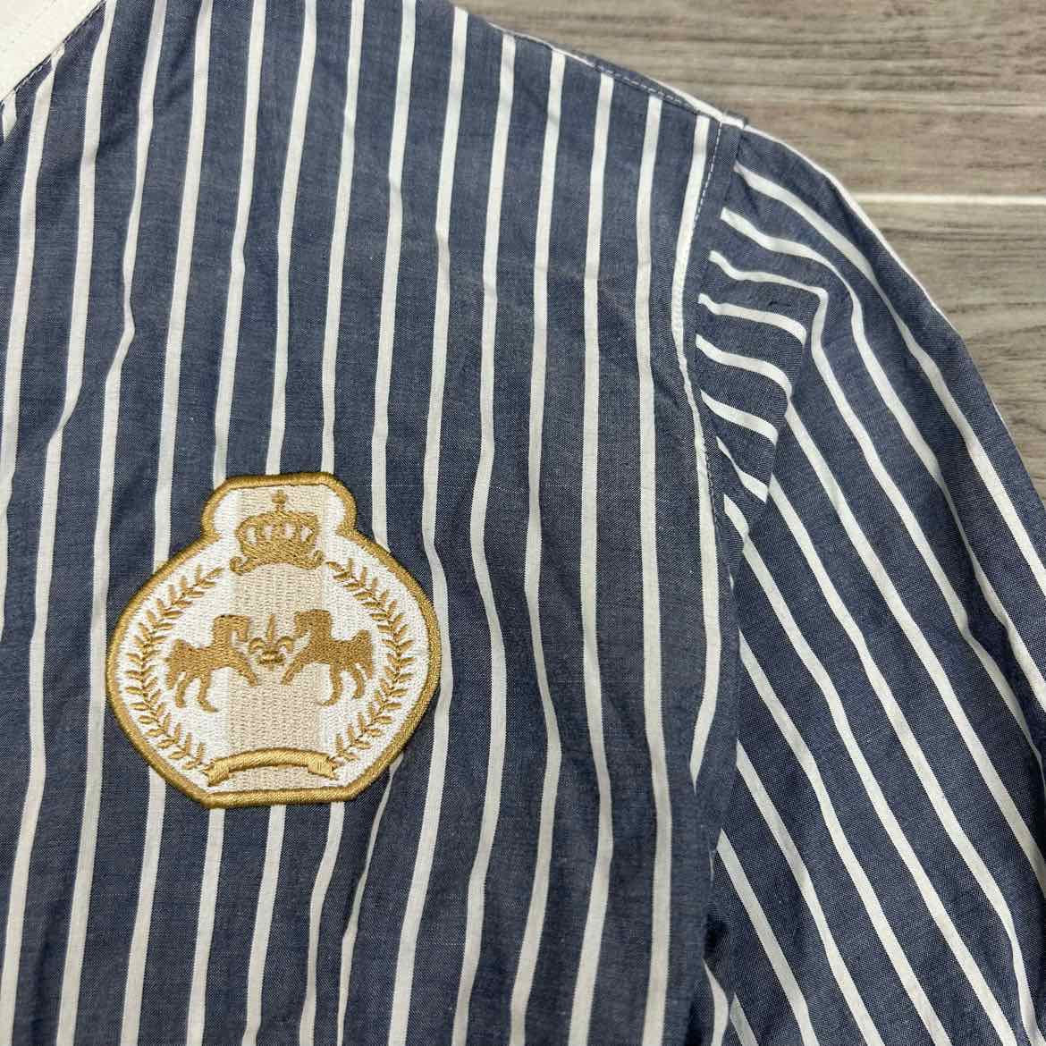 Equine Couture Ascot Long Sleeve Show Shirt, Size Medium