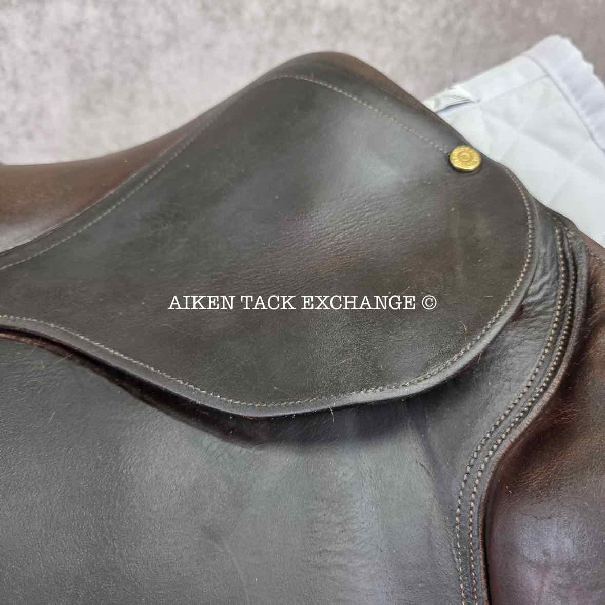 1998 PJ by Bruno Delgrange Close Contact Jump Saddle, 17.5" Seat, 4L Flap, Medium Tree, Foam Panels