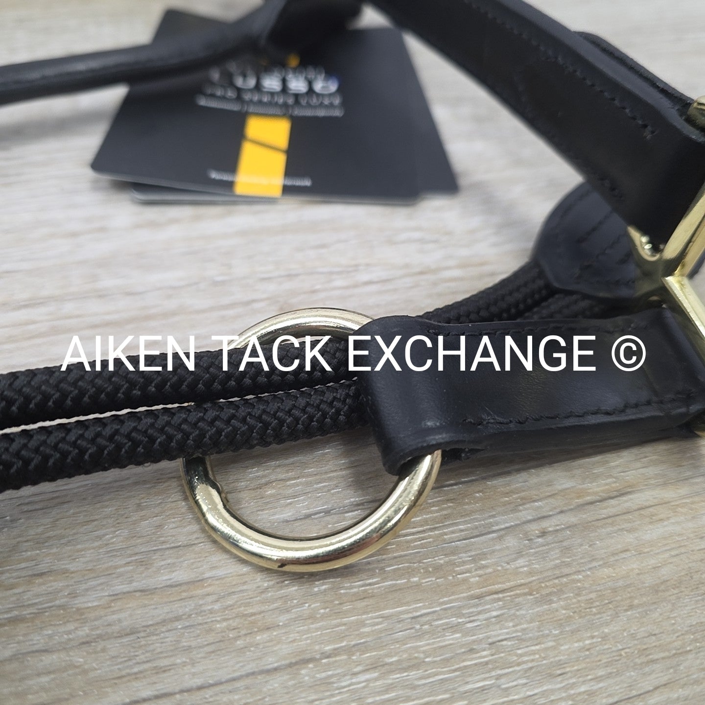 Shires Velociti Lusso Soria Control Leather Halter, Black, Size Full