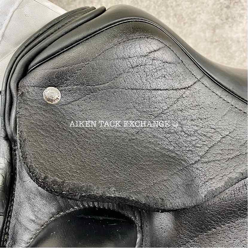 2015 Custom Saddlery Everest Monoflap Dressage Saddle, 17.5" Seat, Adjustable Tree, Wool Flocked Panels