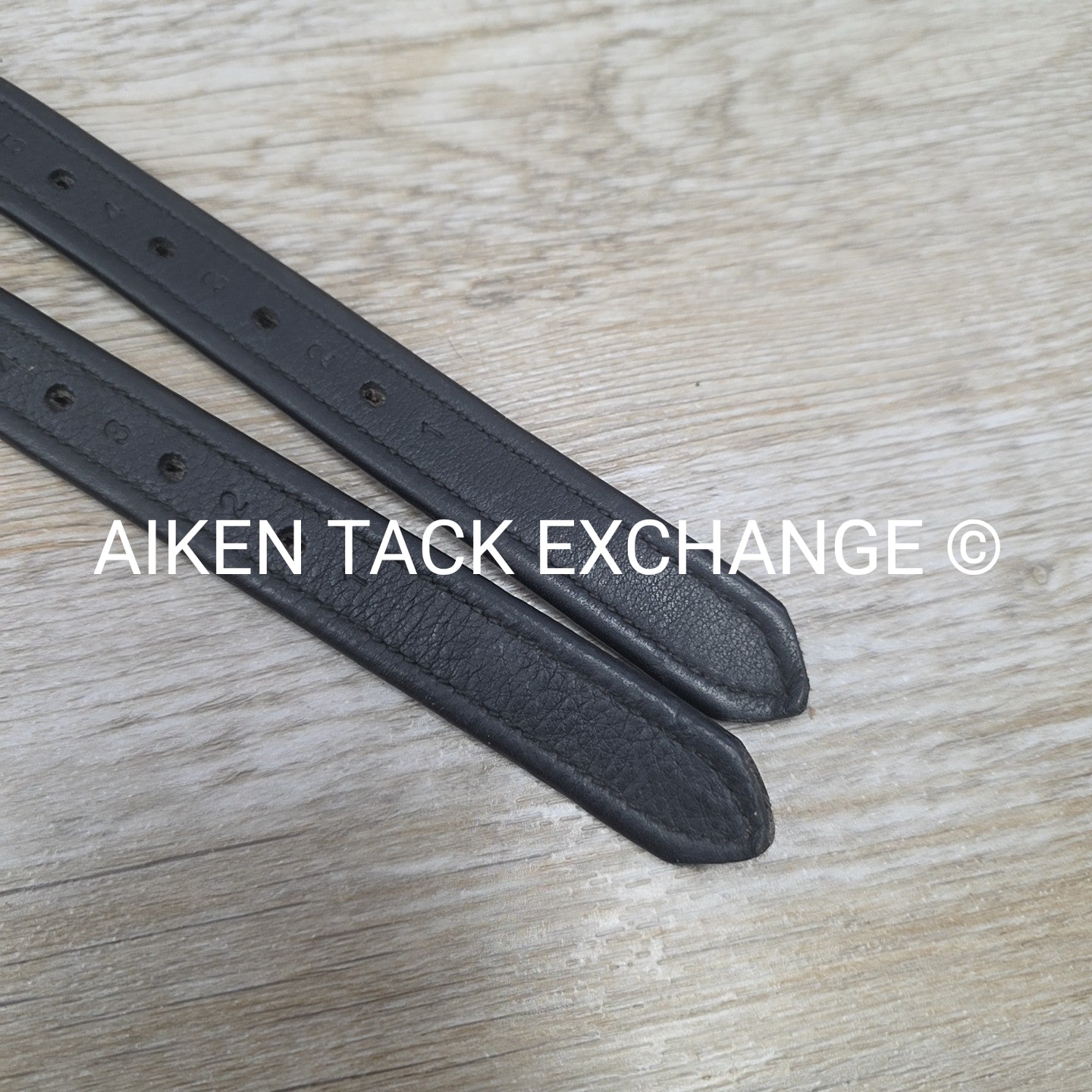 Prestige Nylon Lined Stirrup Leathers, Black, 160 cm / 63"