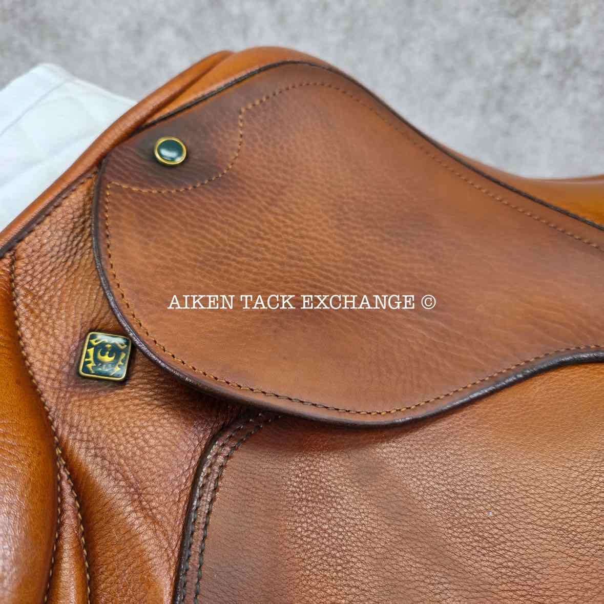 2013 Stubben Portos Deluxe Close Contact Jump Saddle, 17.5" Seat with Biomex, 28cm Tree - Medium, Foam Panels