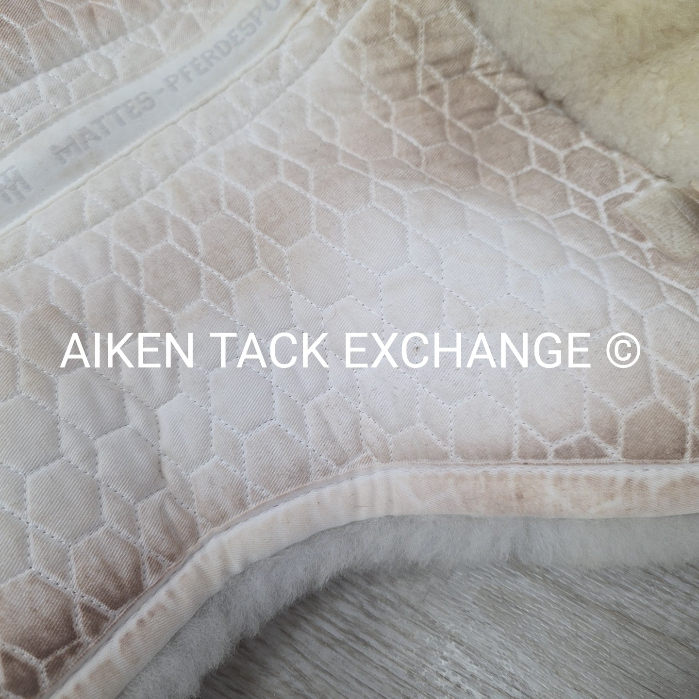 Mattes Platinum Dressage Sheepskin Half Pad, Size Medium