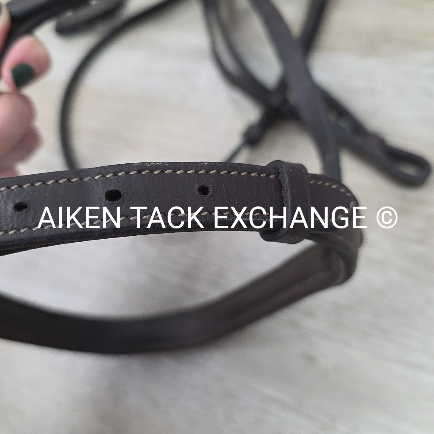 Raised Fancy Stitched Bridle with Laced Reins, Brown, Size Full