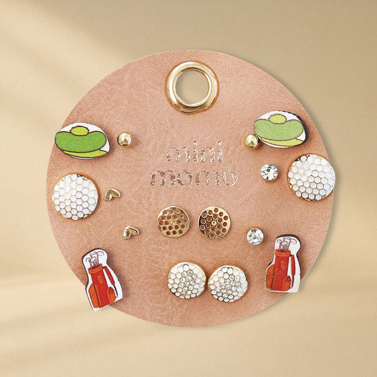 Sports Stud Earrings Multipack Assorted Set - Golf