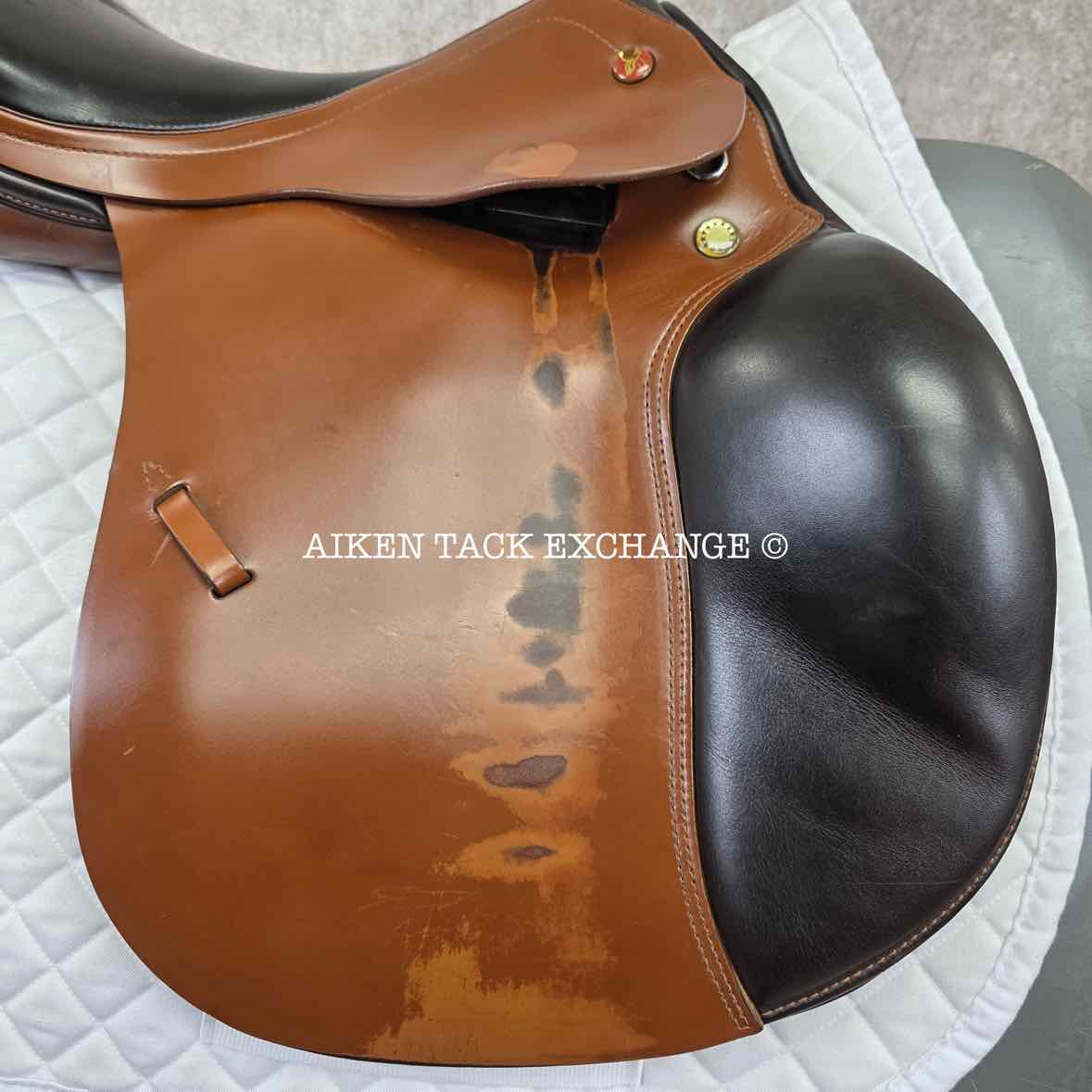2005 Prestige Sidney Jump Saddle, 17" Seat, 33 Tree - Medium, Wool Flocked Panels