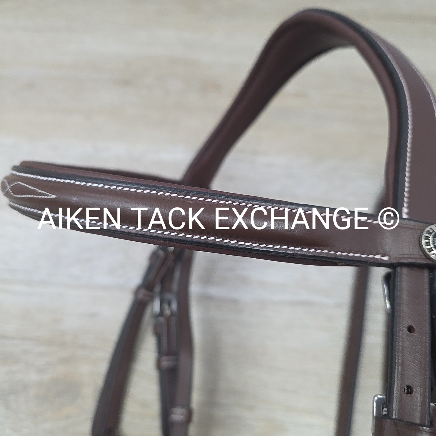 HDR Pro Mono Crown Fancy Stitch Padded Bridle with Reins, Brown, Size Full/Horse