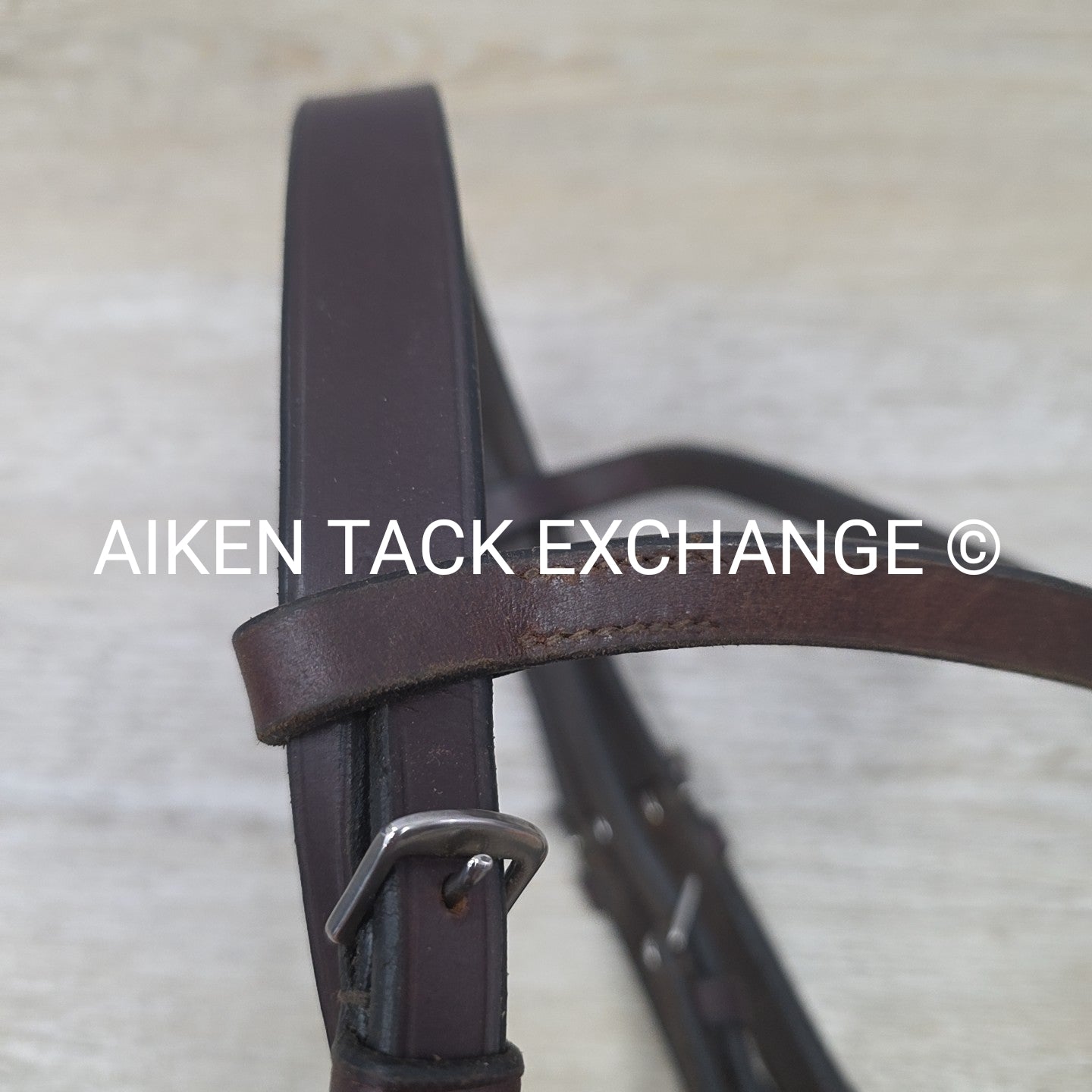 Flat Hunt Bridle with Matching Laced Reins, Brown, Size Cob