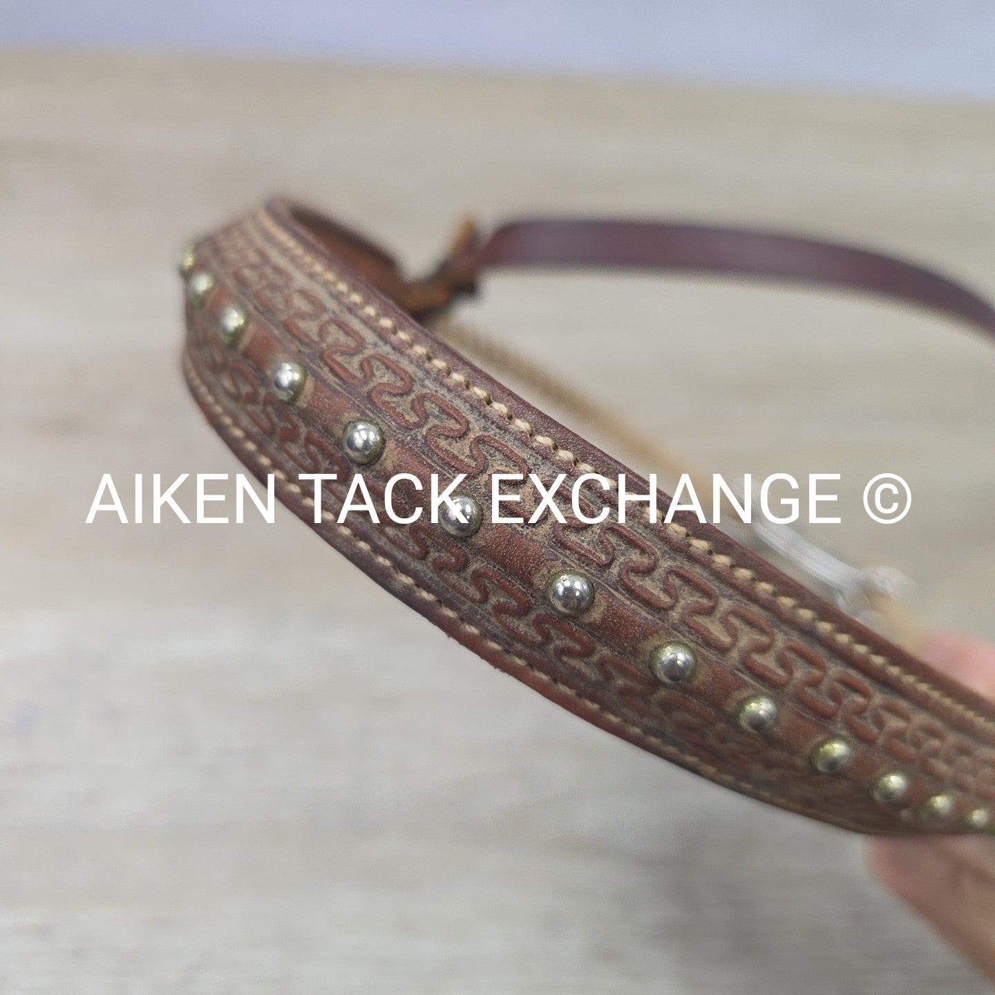 Martin Saddlery Leather Covered Rope Tie Down Noseband