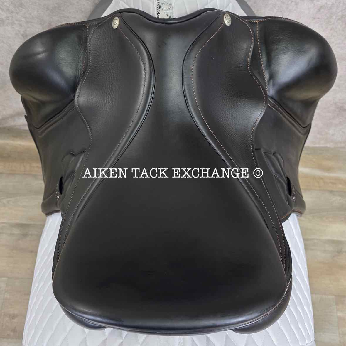 2018 MacRider Challenge Monoflap Dressage Saddle, 17" Seat, Medium Wide Tree, Wool Flocked Panels