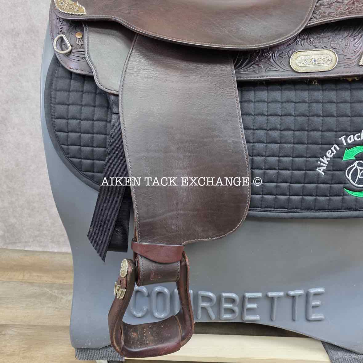 2001 Circle Y 2375 Equitation Western Saddle, 16.5" Seat, Regular Tree - Semi QH Bars