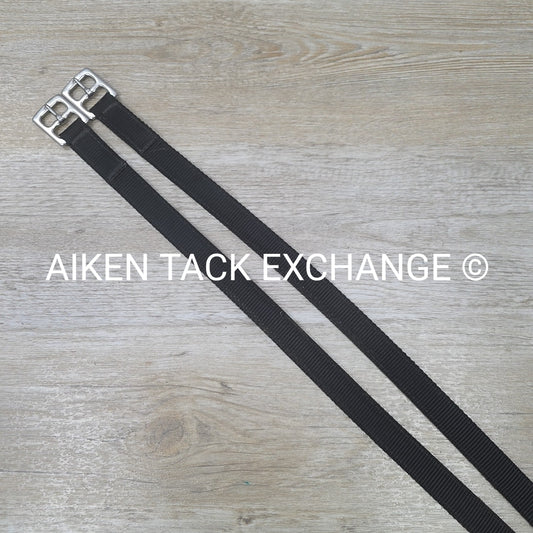 Nylon Stirrup Leathers, Black, 52"