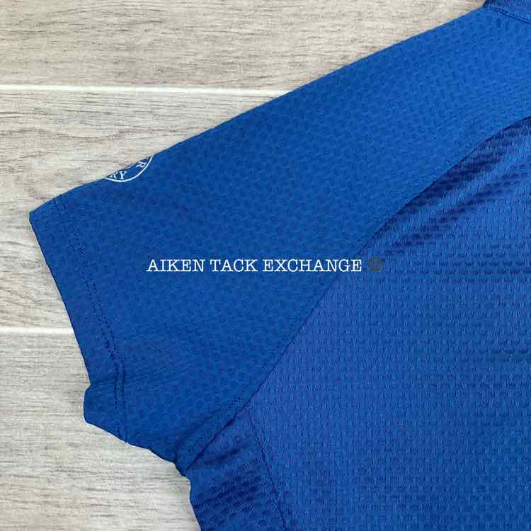 Dover Saddlery Quarter Zip Short Sleeve Shirt, Blue, Size XS