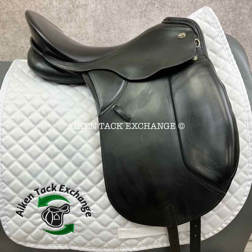 1994 Kieffer Wein DL Dressage Saddle, 17" Seat, Medium Wide Tree, Wool Flocked Panels