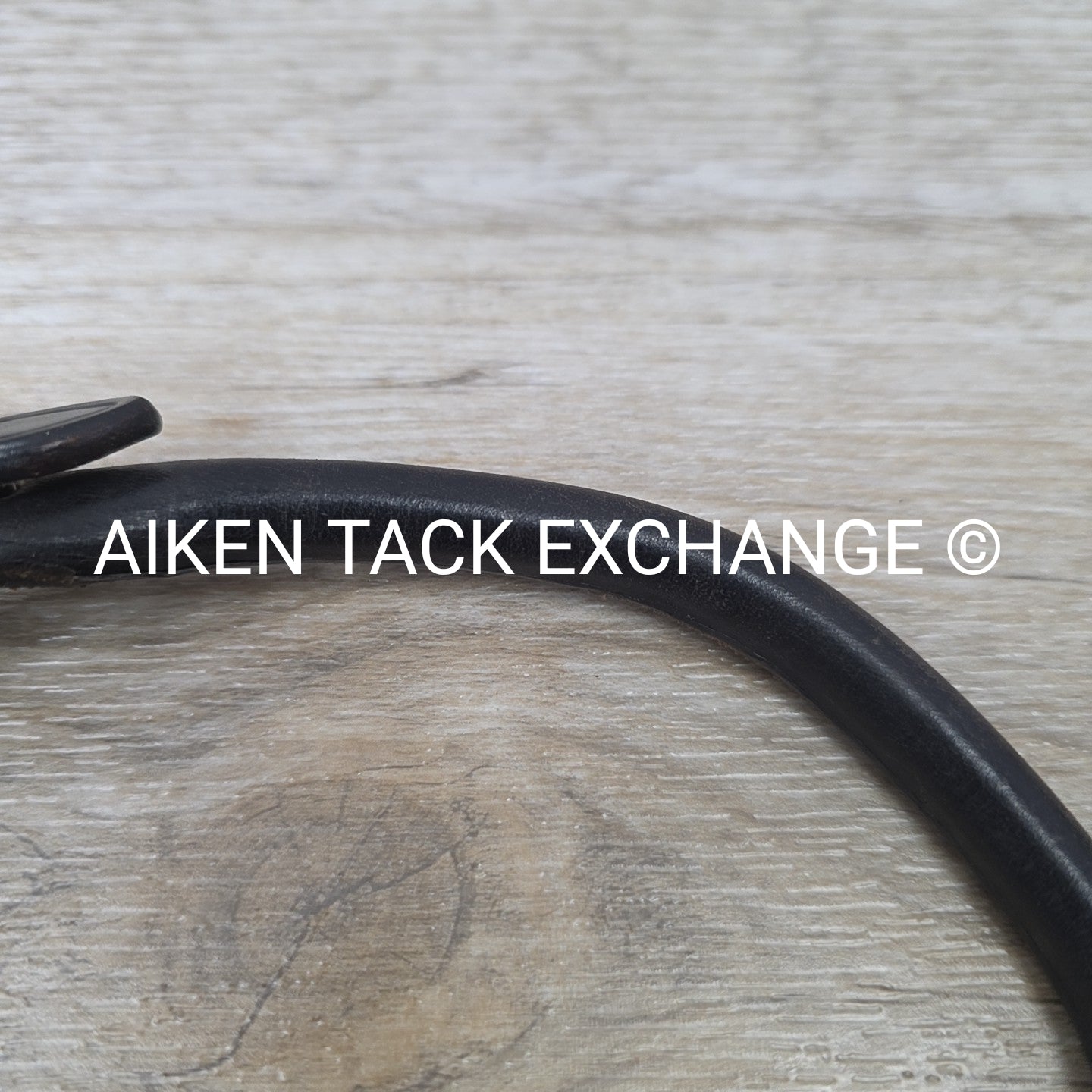 Rolled Leather Saddle Grab Strap, Black