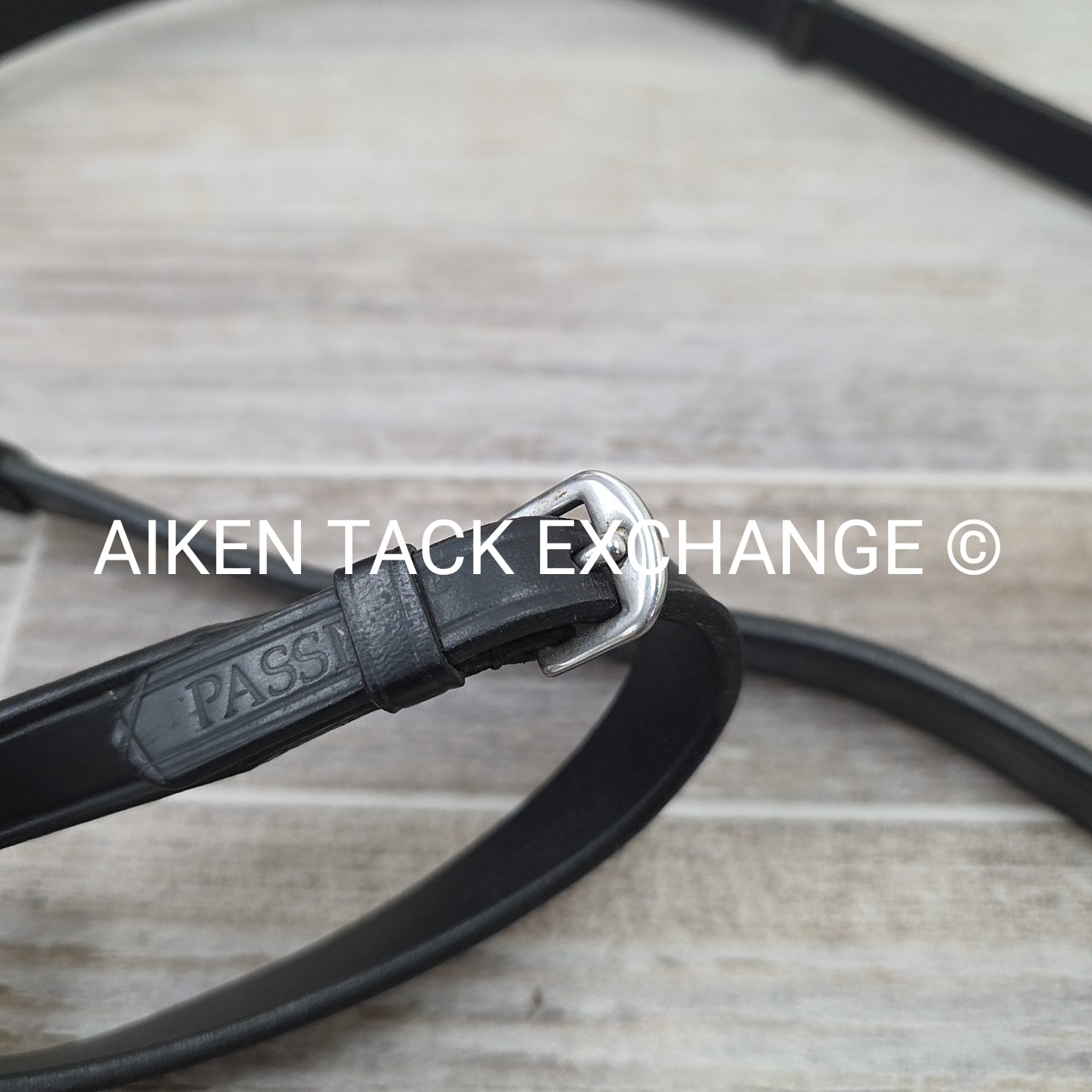 Passier Leather Reins with Hand Stops, Black, 56"