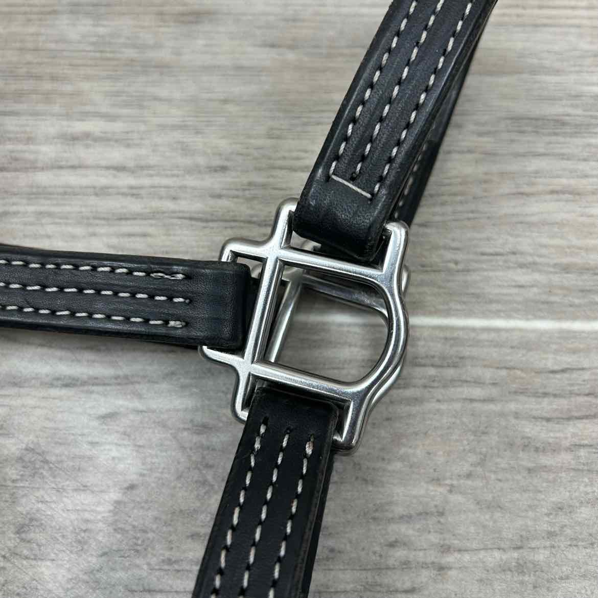Green Hill Collection Leather Halter with Matching Lead, Size Foal / Mini
