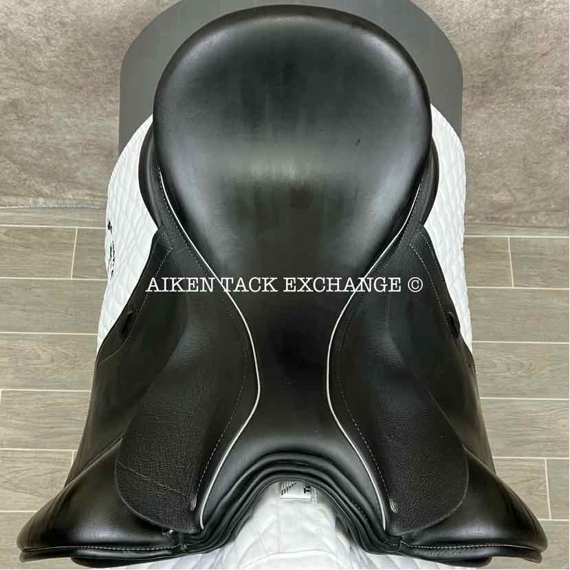 2017 Custom Saddlery Advantage Monoflap Dressage Saddle, 17.5" Seat, Adjustable Tree, Wool Flocked Panels