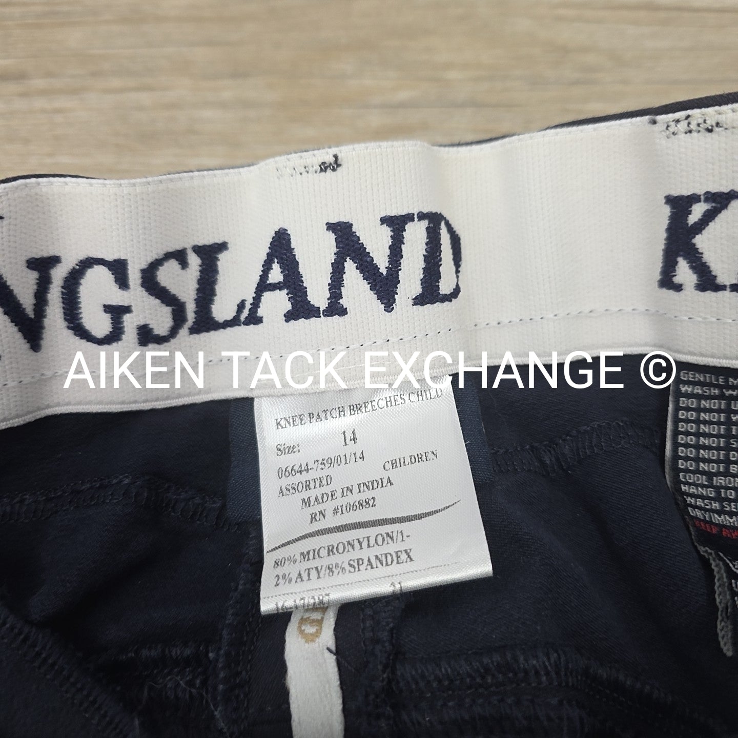 Kensington Silicone Grip Knee Patch Breeches, Size 14