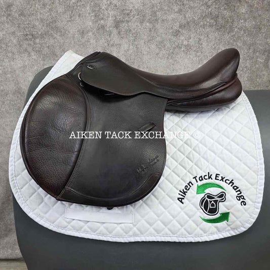 Marcel Toulouse Annice Platinum Genesis Close Contact Jump Saddle, 17" Seat, Adjustable Tree, Wool Flocked Panels