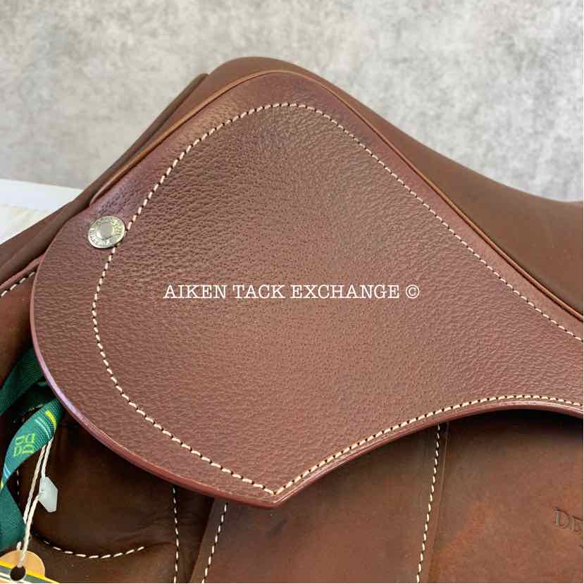 2023 Devoucoux Chiberta K Monoflap Jump Saddle, 16.5" Seat, 0KA Flap, Medium Tree, D3D Panels, Full Buffalo Leather
