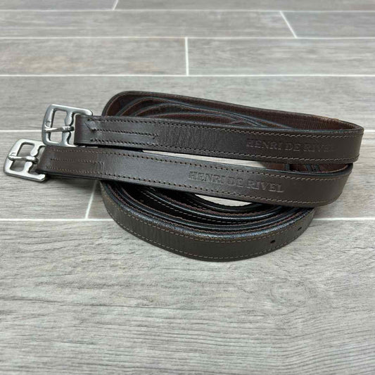 HDR Nylon Lined Stirrup Leathers, Brown, 54"