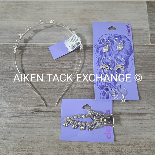 Claire's Hair Bundle - 1 Headband, 1 Hair Clip, 1 Pack of Hair Jewelry