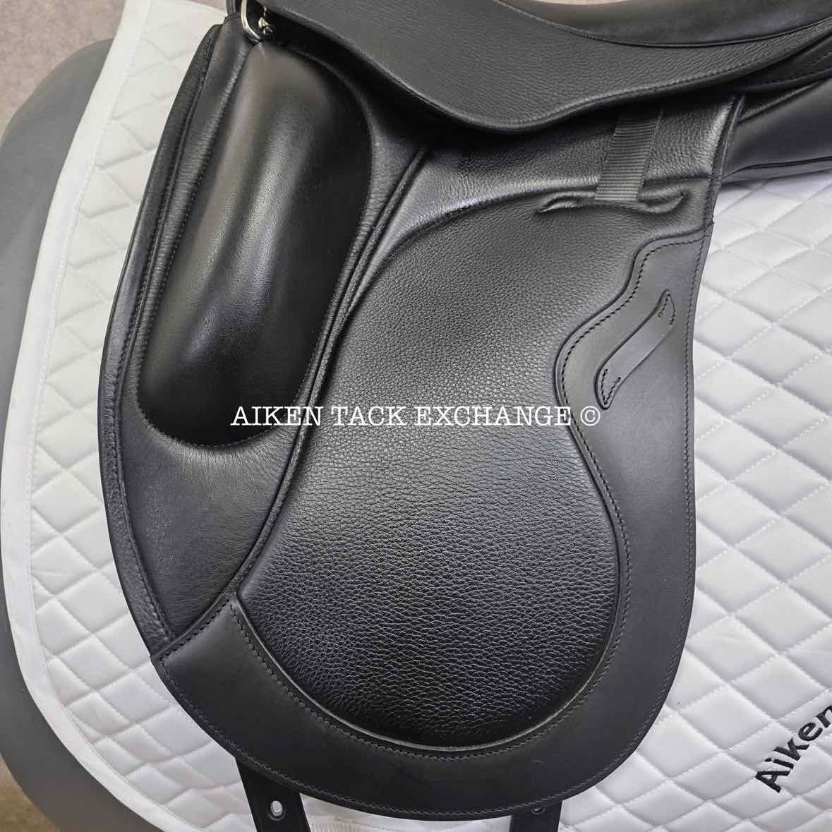 2024 Envy by Custom Saddlery Aurora Monoflap Dressage Saddle, 17.5" Seat, Adjustable Tree, Wool Flocked Panels