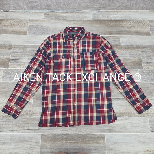 Wrangler Men's ATG Flannel Plaid Button-Down Shirt, Size Small