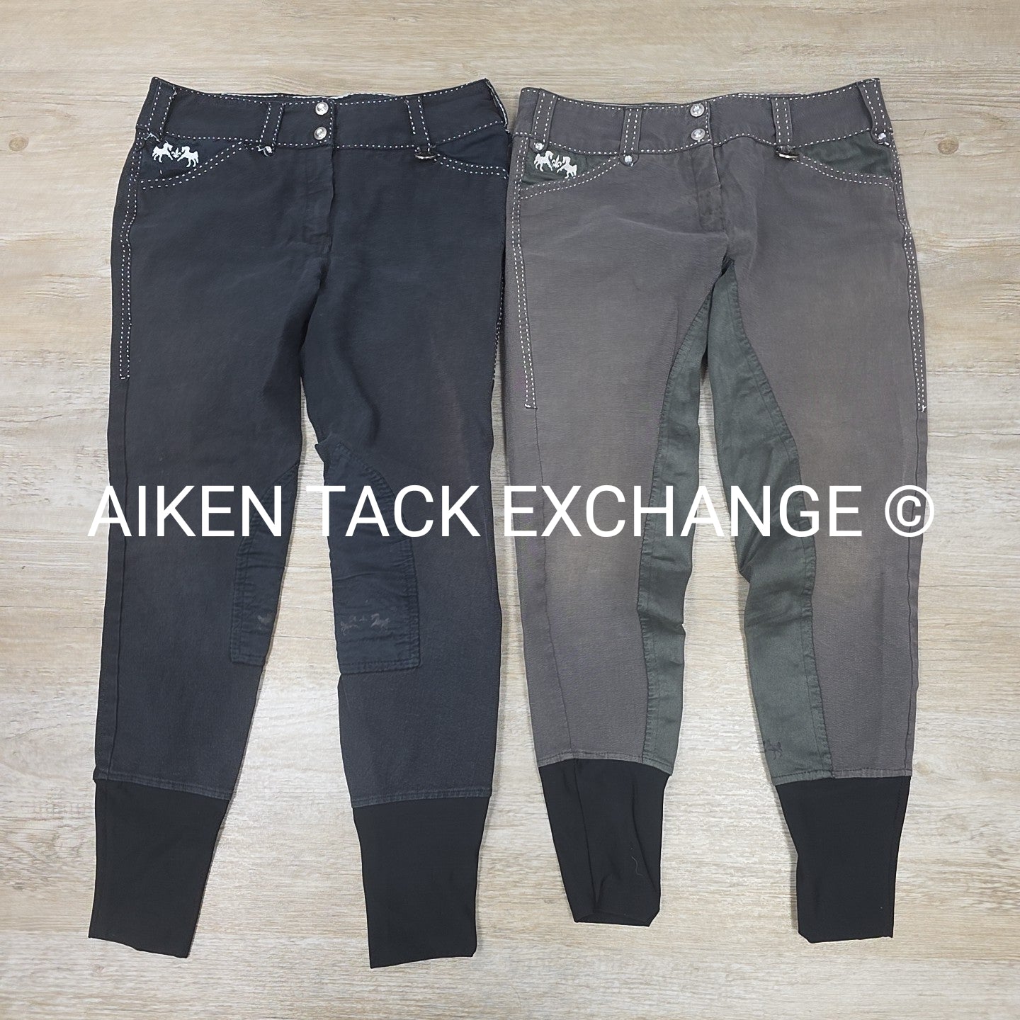 BARGAIN BUNDLE: 2 Pair Equine Couture Blakley Knee Patch Breeches, Size 30