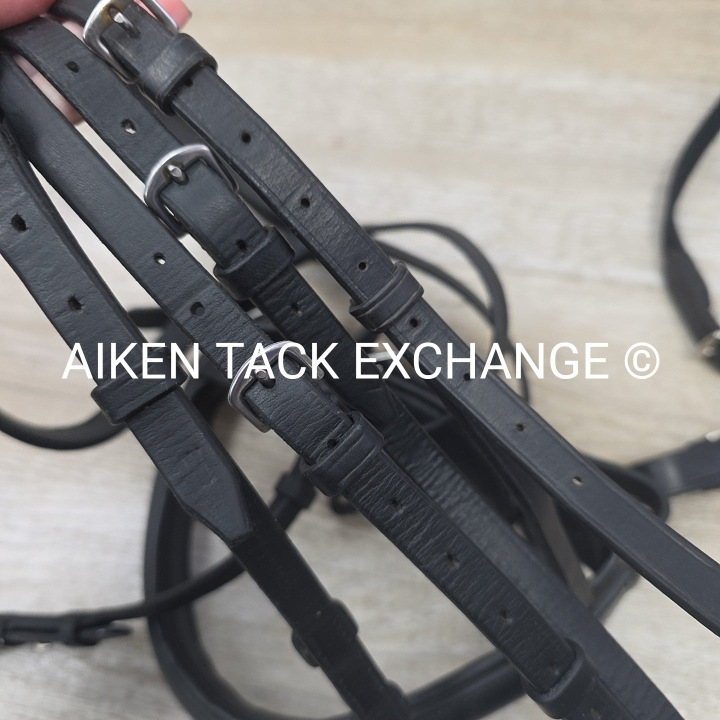 BARGAIN BUNDLE: Mis Matched Weymouth Double Bridle with Both Reins, Black, Size