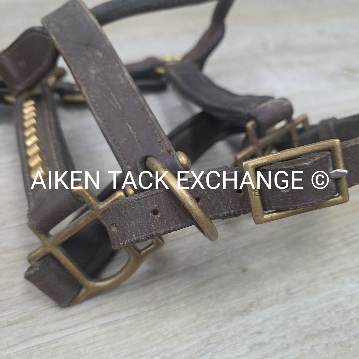 BARGAIN BUNDLE: 2 Leather Halters, Brown, Size Full