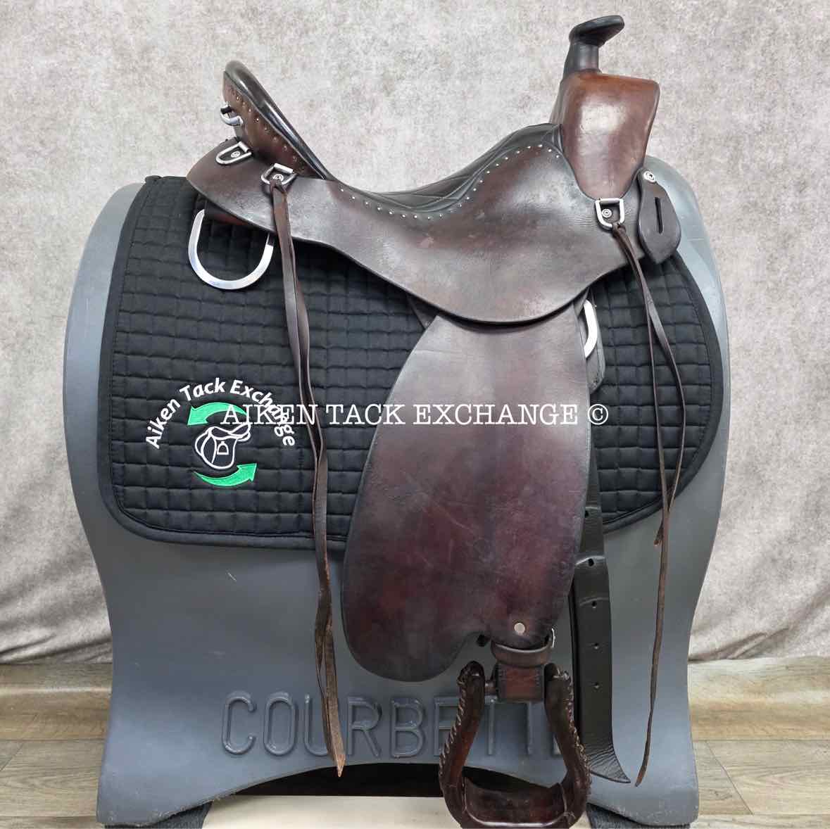 Steele Classic Trail Western Saddle, 16.5" Seat, Wide Tree - Full QH Bars