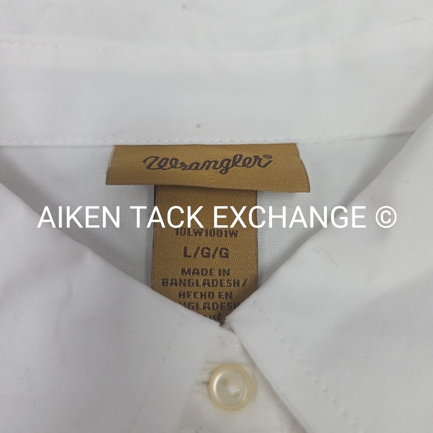Wrangler Pearl Snap Collared Long Sleeve Top, Size Large