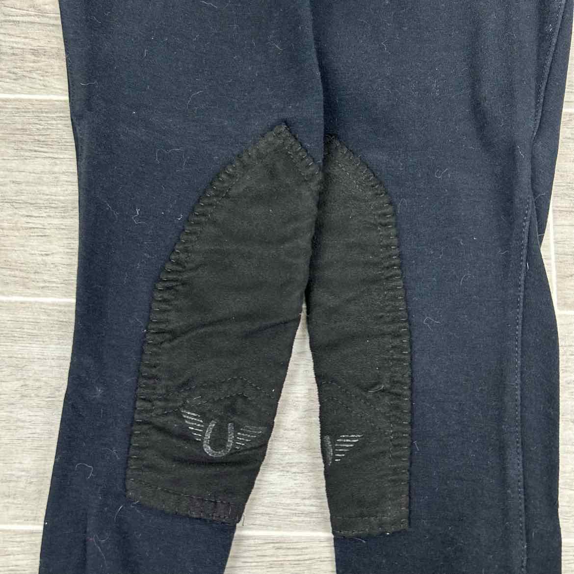 TuffRider Starter Low Rise Pull On Knee Patch Tights, Size 14
