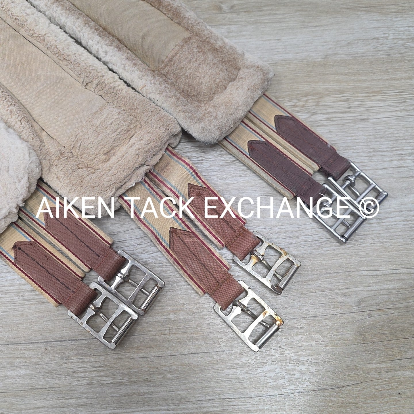 BARGAIN BUNDLE: 3 Lettia Fleece Girths with Double End Elastic, 46", 48", & 50"