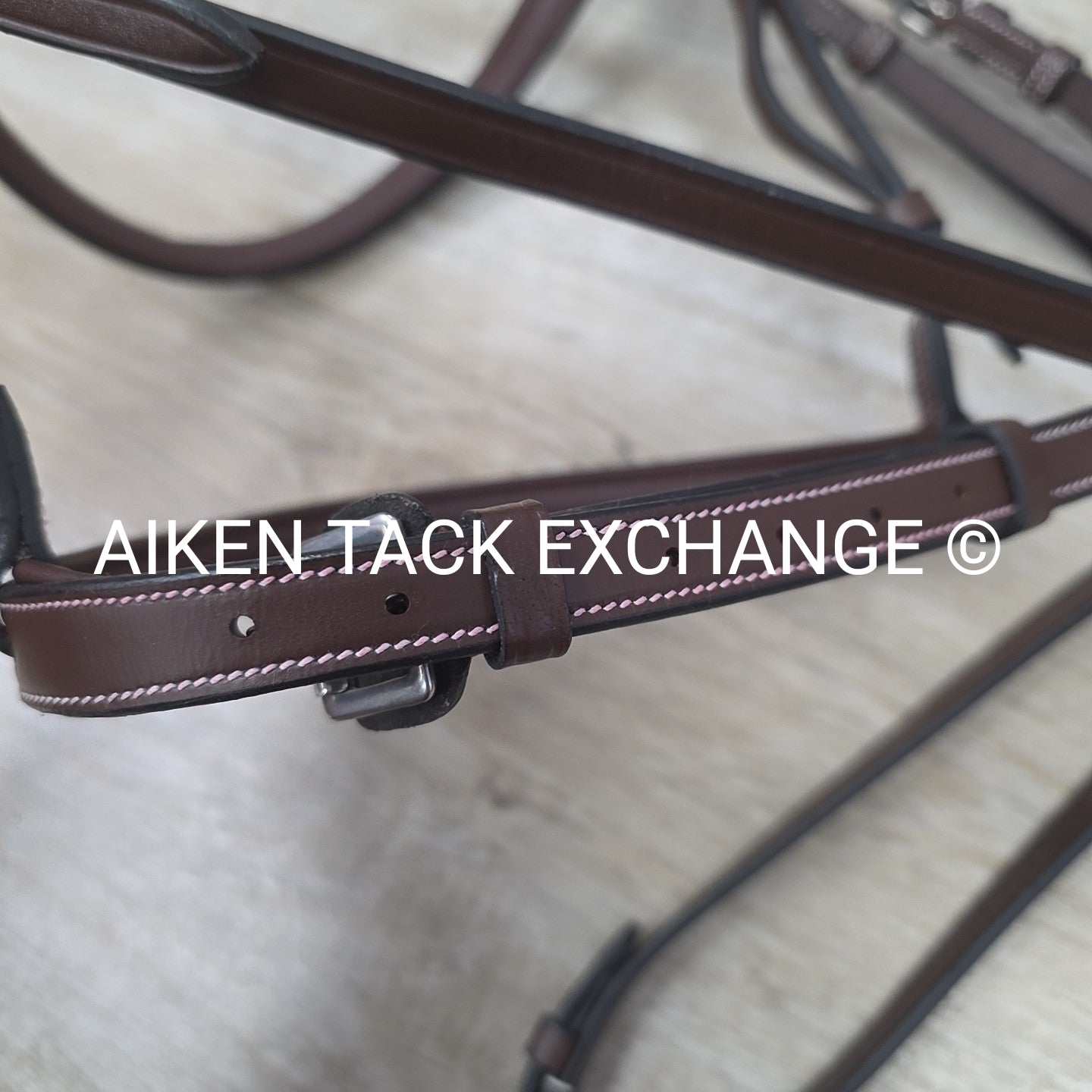 HDR Pro Mono Crown Fancy Stitch Padded Bridle with Reins, Brown, Size Full/Horse