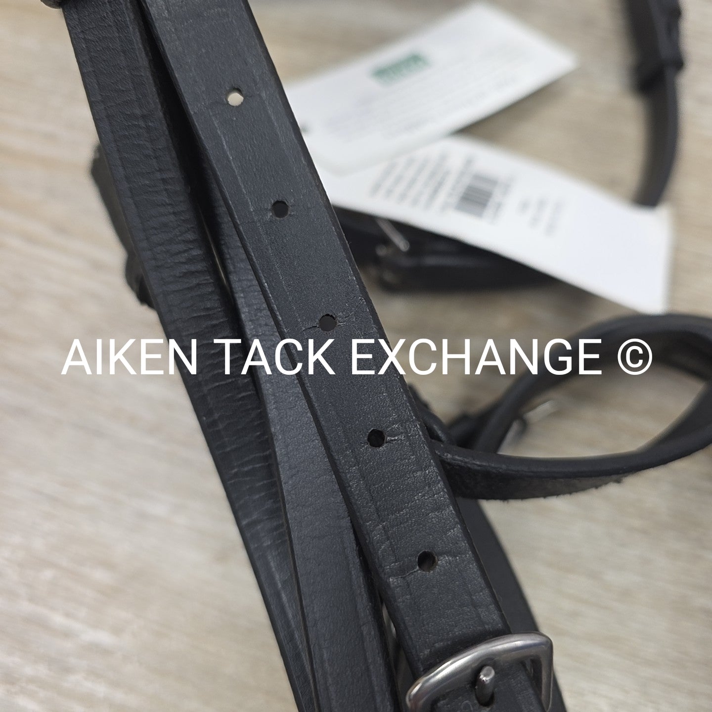 Dover Saddlery Flash Dressage Bridle with Rubber Web Reins, Black, Size Full