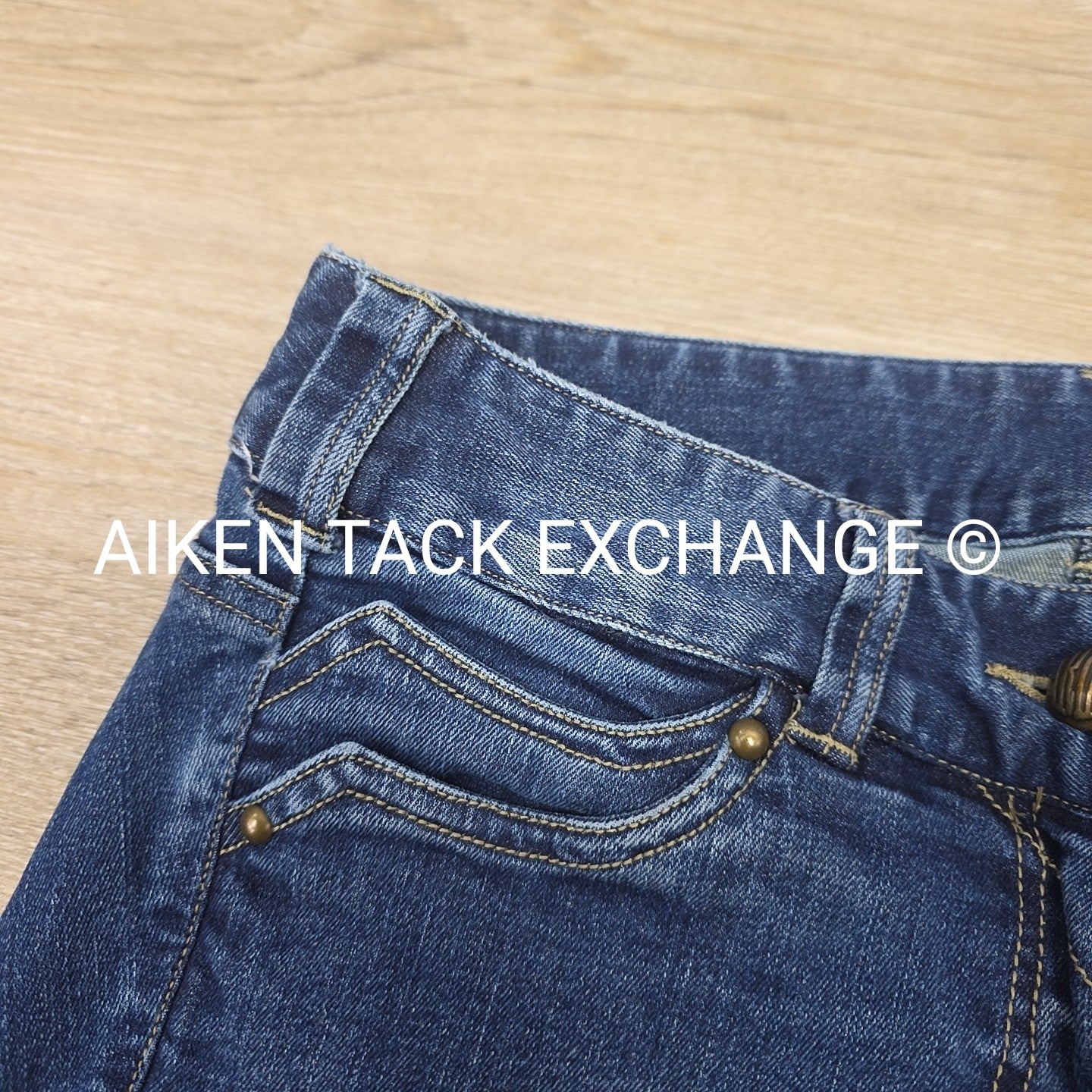 Ariat Denim Knee Patch Breeches, Size 26 R