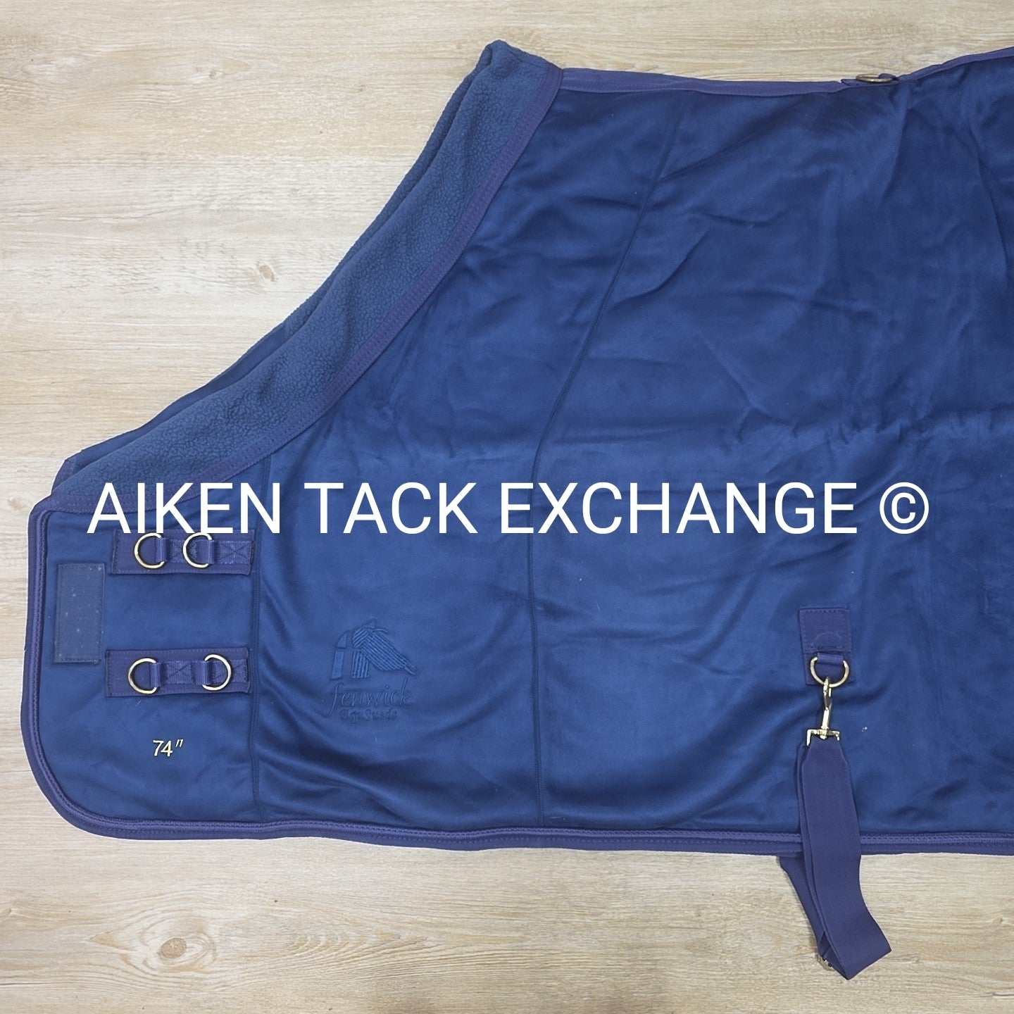 Fenwick Equestrian EquSuede Performance Cooler, Blue, 74"