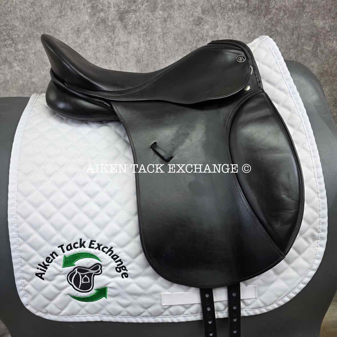 1994 Kieffer Aachen Dressage Saddle, 17" Seat, Medium Tree, Wool Flocked Panels