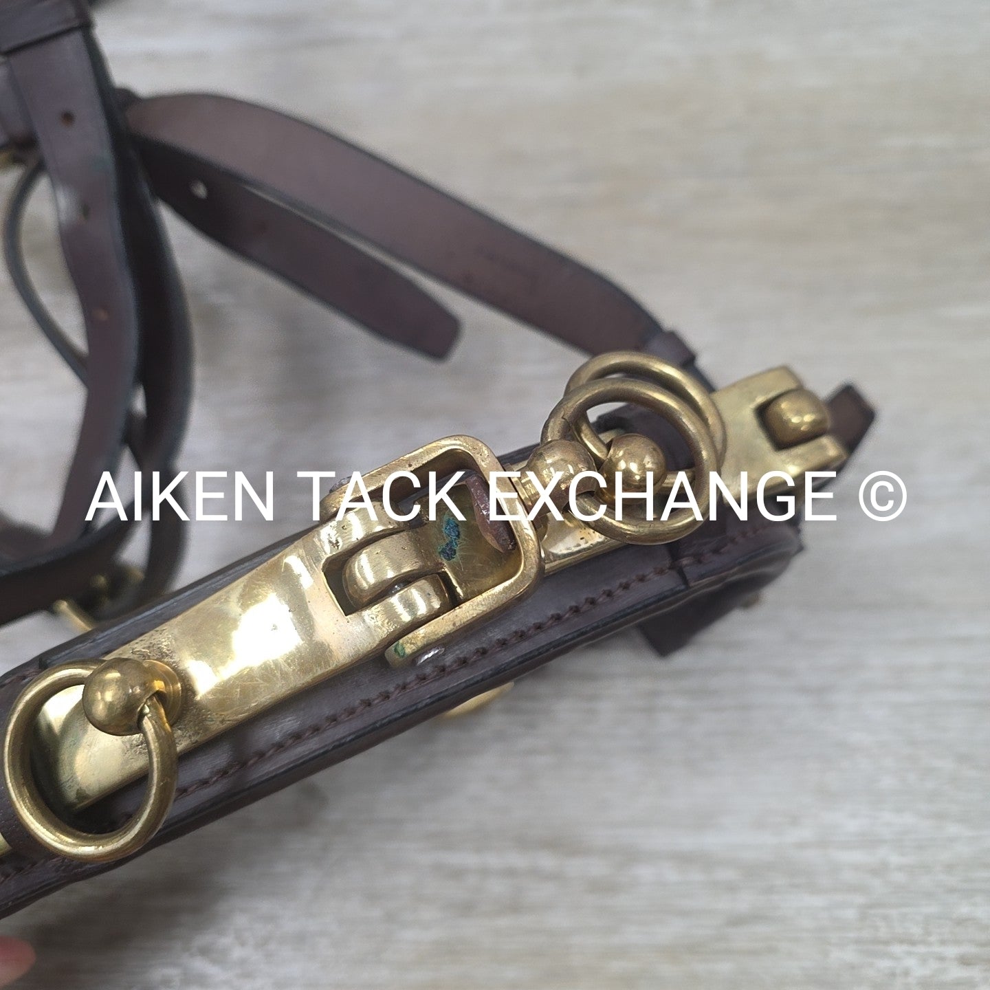 Leather Lunging Cavesson, Brown, Size Full