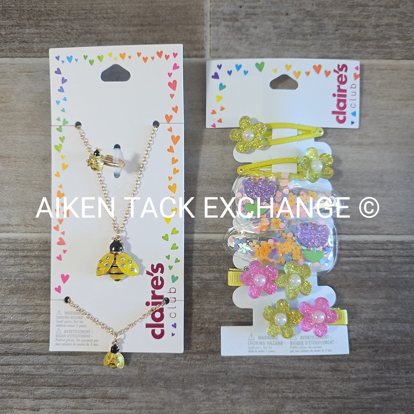 Claire's Club Bundle - 6 Hair Clips, 1 Jewelry Set