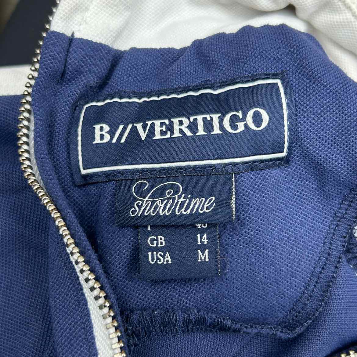 B Vertigo Show Time Sleeveless Show Shirt, Size Medium