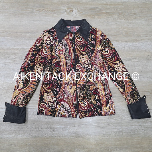 Custom Made Full Zip Western Show Shirt, Women's Large