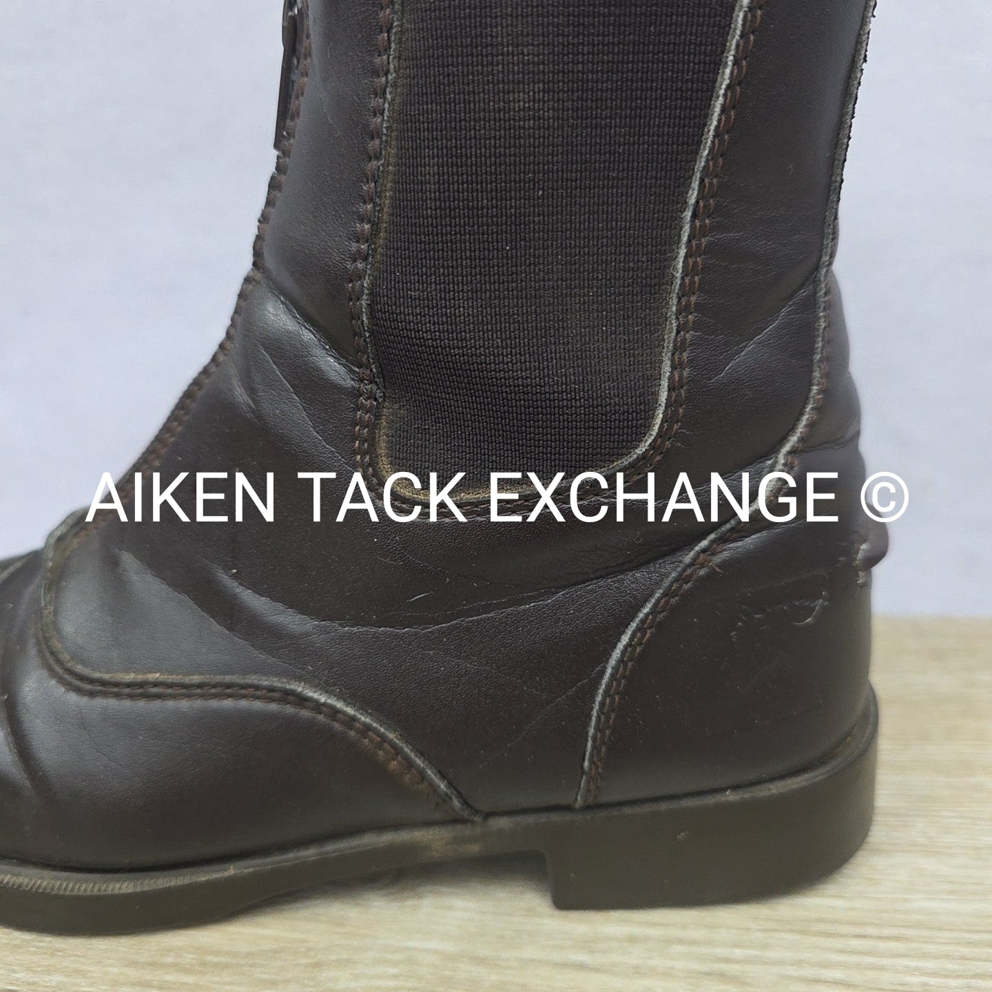 Dover Saddlery Riding Sport Provenance Zip Paddock Boots, Brown, Size 6.5