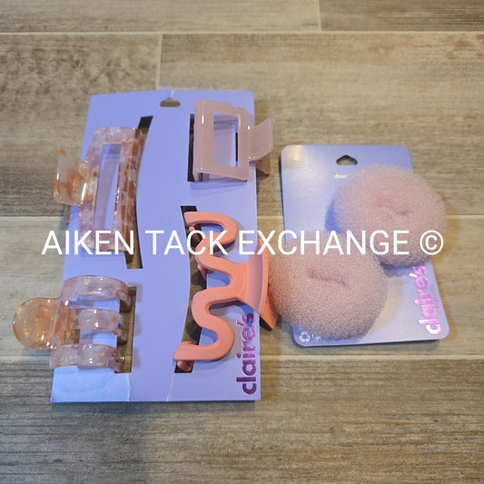 Claire's Hair Bundle - 2 Small Donuts, 4 Claw Clips