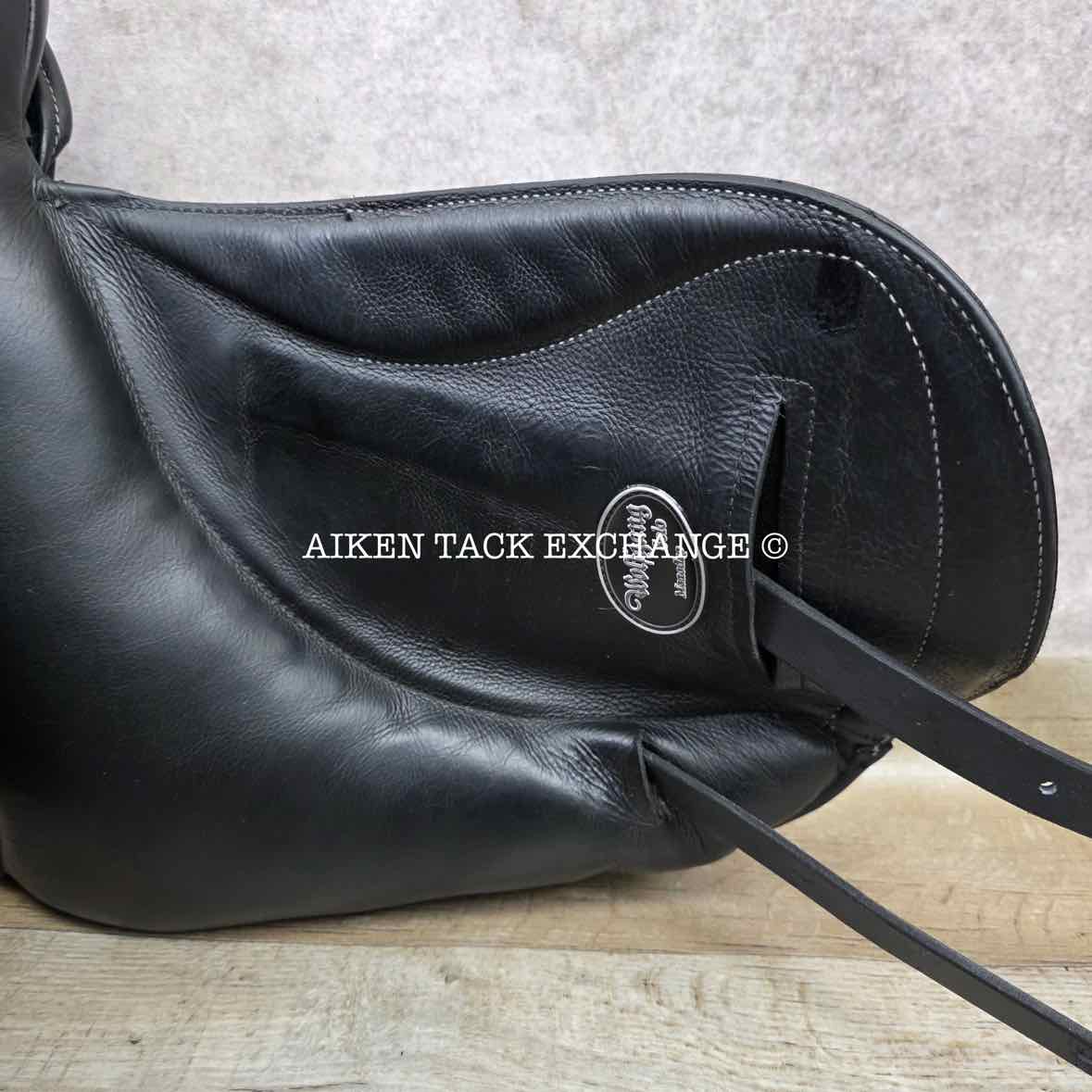 2015 Custom Saddlery Wolfgang Solo Monoflap Dressage Saddle, 17" Seat, Short Flap, Adjustable Tree, Wool Flocked Panels