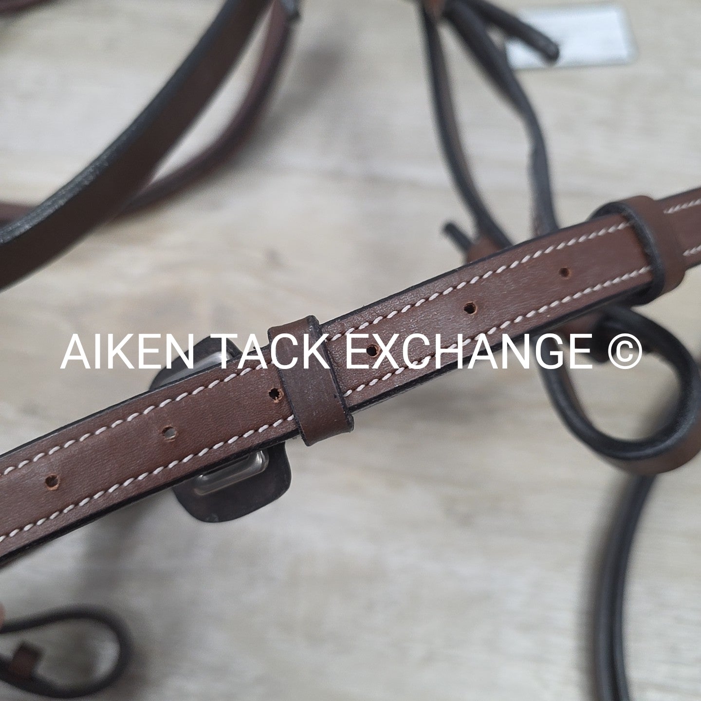 HDR Pro Mono Crown Fancy Stitch Padded Bridle with Reins, Brown, Oversize